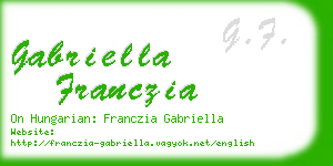 gabriella franczia business card